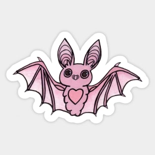 Cute Pink Bat Sticker